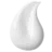 A white droplet of cream being smeared upwards.